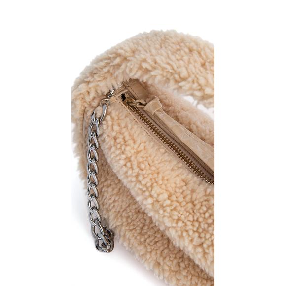 NEW BY FAR baby cush bag in sable shearling - Picture 5 of 5